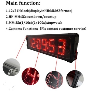 Ganxin 5 Zoll 6 Ziffern Big Size Clock 7 Segment Große wasserdichte LED-Anzeige für den Außenbereich Fernbedienung Digital Countdown Timer