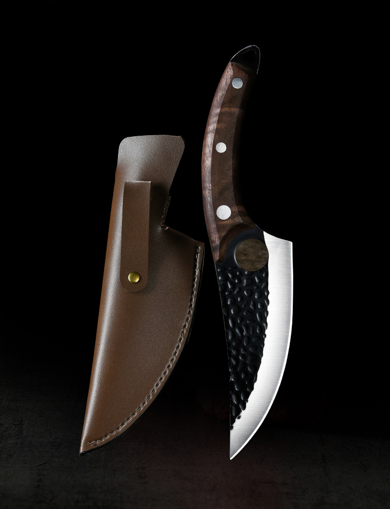 FINDKING Butcher Boning Chef Knife Hand Forged Cleaver Kitchen Knives with Sheath High Carbon Steel Outdoor Cooking Knife