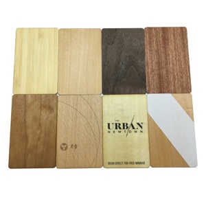 โปรแกรมไม้ไผ่ไม้นามบัตร Rfid Iso14443a สมาร์ทแท็ก213/216ไม้โรงแรมคีย์การ์ด - Product Image 1