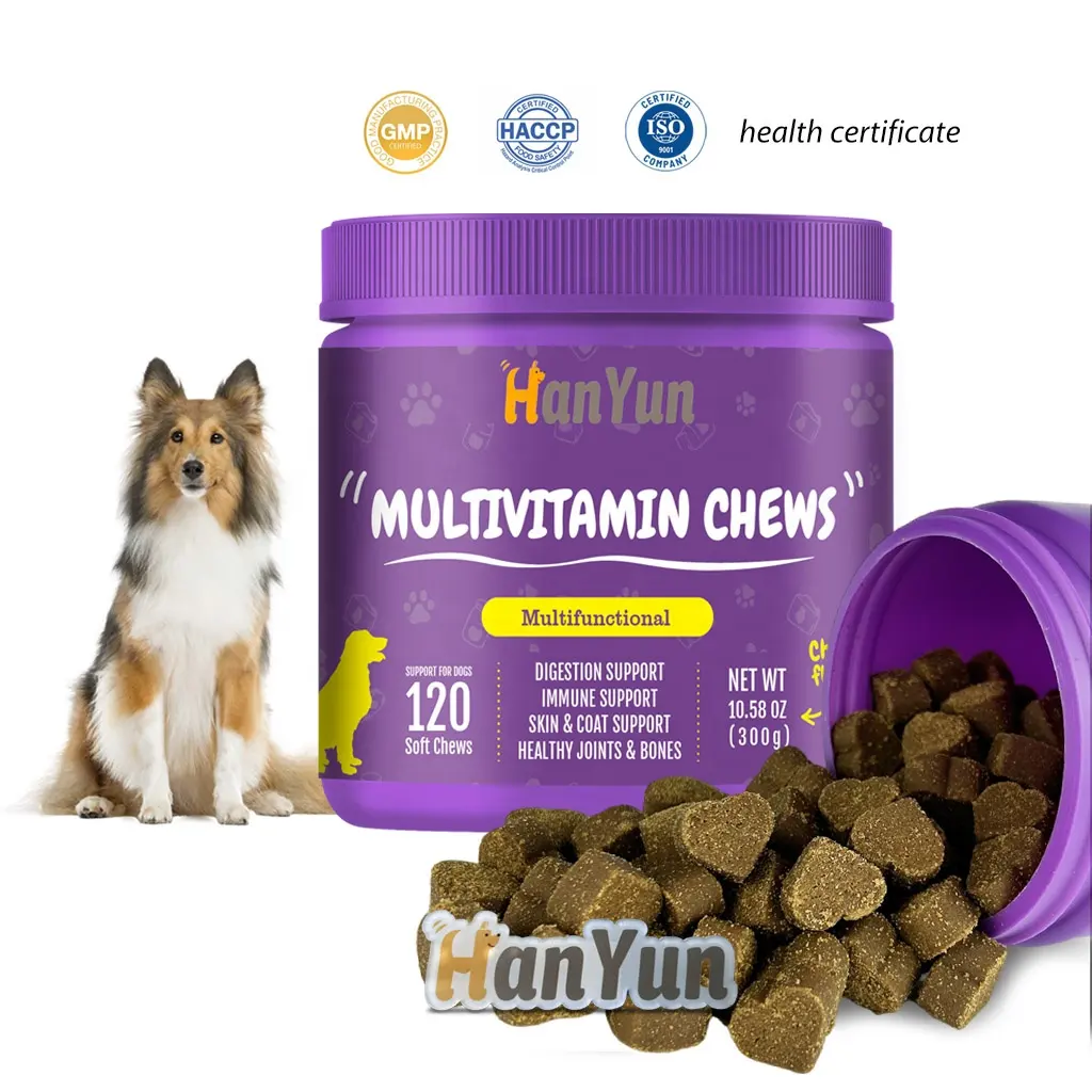 Integratori nutrizionali naturali per cani da compagnia all'ingrosso multivitaminico mastica integratore vitaminico Senior e integratore multivitaminico quotidiano