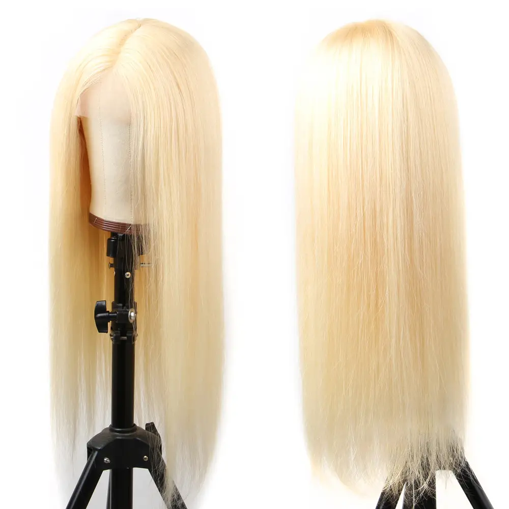 100% Trinh Nữ Blonde 613 Xoăn Tóc Nga Phía Trước Ren Wig, Hd Trong Suốt Phim Mỏng Thụy Sĩ Ren Bán Buôn Full Lace Wigs Nhà Cung Cấp