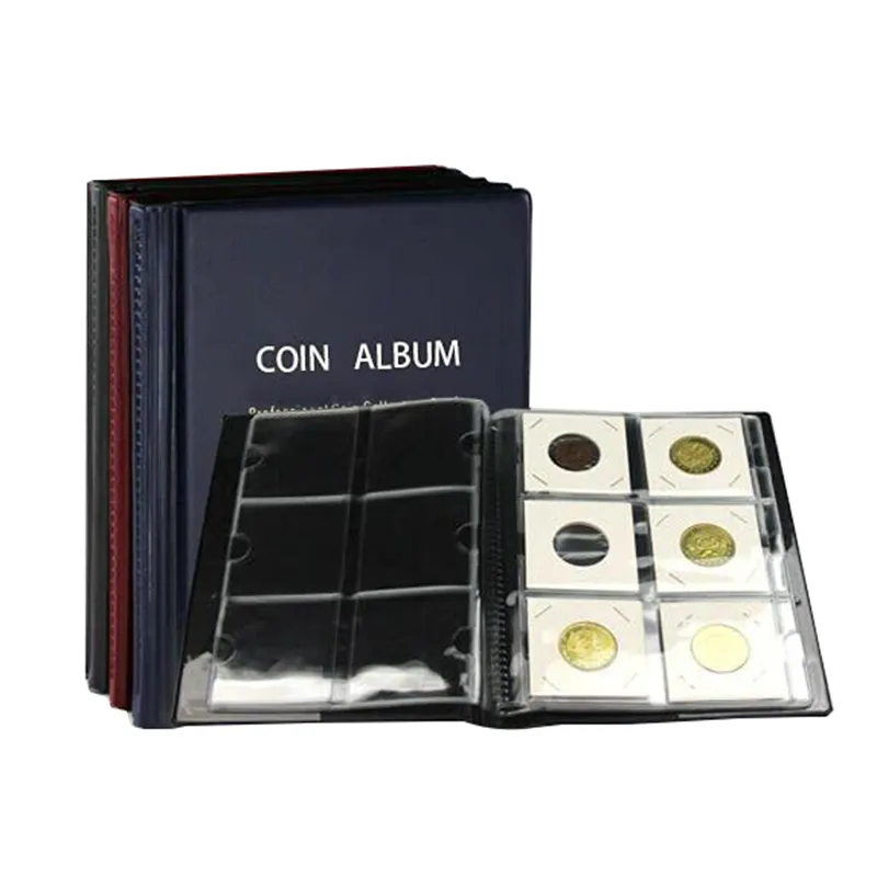 Vente en gros de 10 feuilles de 60 pochettes de collection de devises premium Penny porte-papier en carton Albums de stockage pour les collectionneurs