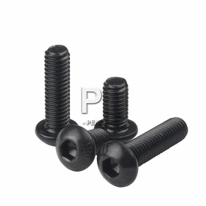 5- ISO7380 M2 M2.5 M3 M4 M5 M6 M8 Round Black 10.9グレードHex Socket Button Head Allen Bolt Screw - Product Image 4