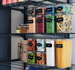 24er Pack Haus-und Küchen zubehör klare Schubladen Kühlschrank Aufbewahrung sbox Tablett stapelbare Lebensmittel Aufbewahrung halter Behälter <span class=keywords><strong>Set</strong></span>