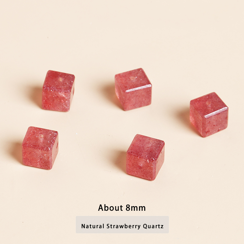 Natural Strawberry Quartz Cube