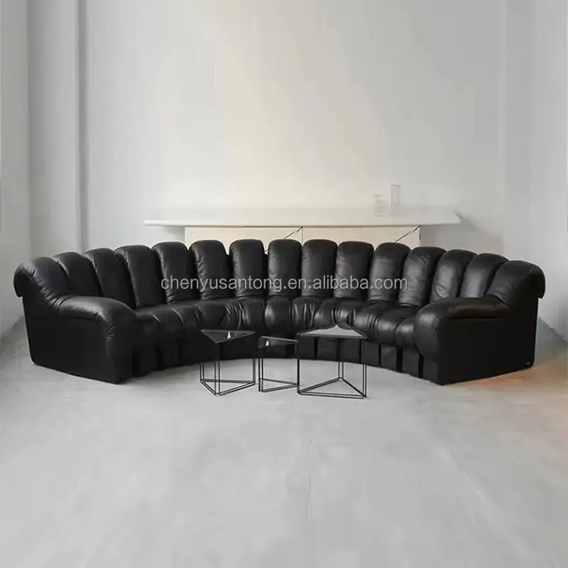 Fabrika lüks deri kanepe S şekil ücretsiz kombinasyonu pu kadife kanepe oturma odası mobilya kanepe seti