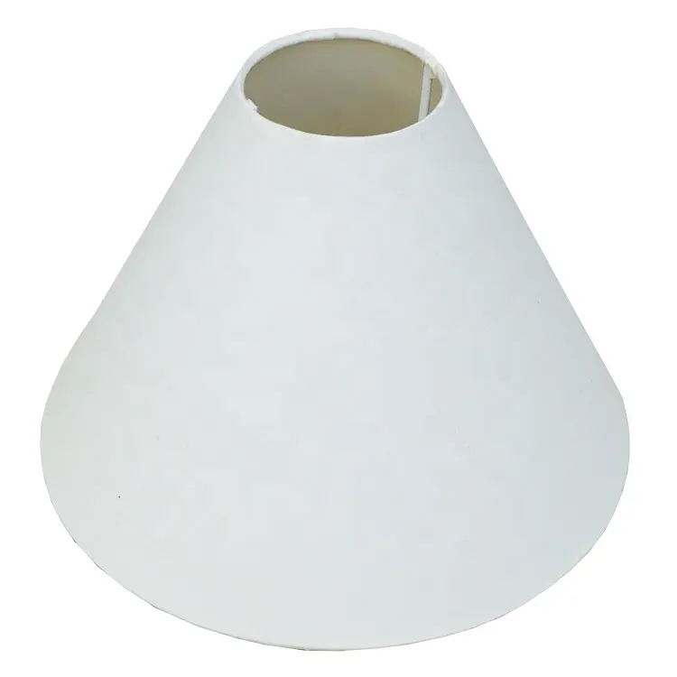 Posteriore dura di Tessuto Coolie Pvc Bianco A Forma di Cono Lampada Sfumature