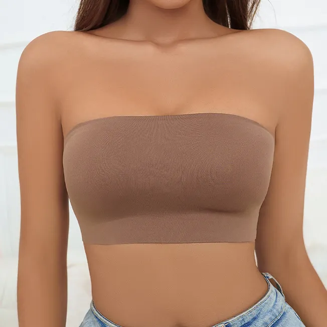 Ladymate ODM.OEM Bralette sin tirantes para mujer reggiseno senza cuciture Wire Free Tube Top non imbottito one pieces reggiseno senza spalline a fascia