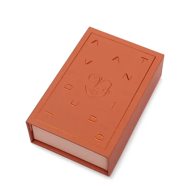 Forte caixa de presente de papel magnético, embalagem de papel magnética branca pequena de tamanho pequeno de livro, colar de presente personalizado com logotipo