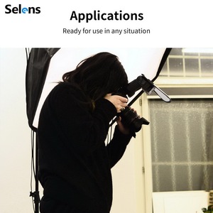 Selens ซอฟต์บ็อกซ์ตัวกระจายแฟลชแบบ2 In 1,ตัวกระจายแสงแฟลชตัวสะท้อนแสงสองด้านกล่องซอฟต์บ็อกซ์ทรงแปดเหลี่ยมพับได้สี่เหลี่ยมผืนผ้าสำหรับ Speedlight - Product Image 2