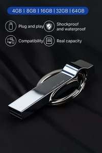4GB a 64GB impermeable USB3.2 Pen Flash Drive disco 3,0 más rápido con logotipo 2,0 grabado a granel Metal barato memoria de 128GB - Product Image 2