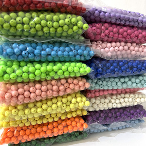 SOJI sıcak satış 500G paketi düz renk akrilik boncuk kabarcık sakız bilezik aksesuarları için genç kız takısı yapımı plastik Lucite boncuk
