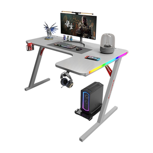 Escritorio de juegos de esquina en forma de L Mesa de computadora de PC grande con estante de soporte de monitor - Product Image 3