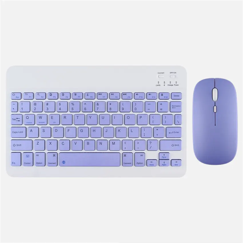 Mini teclado colorido sem fio, alta qualidade, portátil, abs, azul, para tablet, pc, smartphone, ipad