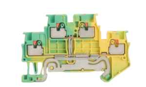 Bloque de terminales de tierra de empuje de doble capa de 24-14AWG Alimentación de material de PC de riel DIN para aplicaciones de resorte automotriz - Product Image 2
