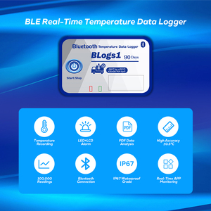 BLE sem fio Cold Chain <span class=keywords><strong>Data</strong></span> <span class=keywords><strong>Logger</strong></span> temperatura monitorando dados em tempo real durante o trânsito
