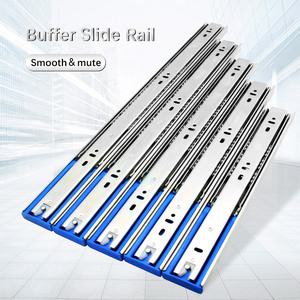 Jieyang meilleure vente glissière de tiroir tampon à roulement à billes rails télescopiques glissières de tiroir à fermeture douce sous les glissières de tiroir de montage - Product Image 2