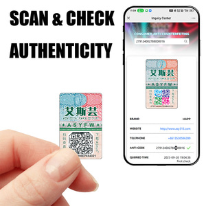 <strong>Custom</strong> Security Anti-Counterfeit Authentic Qr Code <strong>Label</strong> Sticker