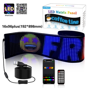Auto LED Pixel Display Bluetooth intelligente flessibile testo appiccicoso animazione OEM impermeabile fai da te schermo pubblicitario per la vetrina del negozio di autobus - Product Image 2