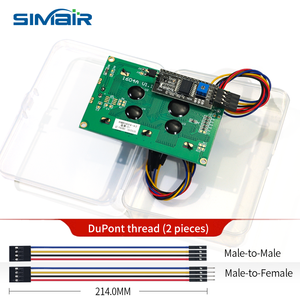 16*4 LCD-Anzeige modul mit Zeichen punkt matrix, vor gelöteten IIC-Stift leisten, DuPont-Kabel inklusive, 5V. - Product Image 3