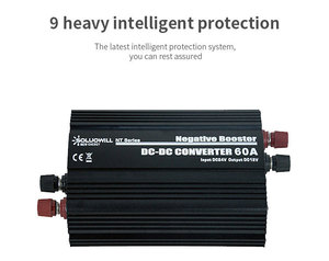Convertidor reductor de 24V CC a 12V CC, amplificador negativo de CC a CC, 6OA, entrada Dc24V, 0utput Dc12V