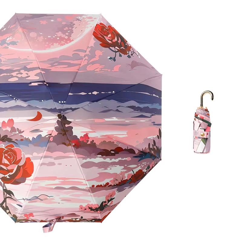 Small gold hook digital printing pink