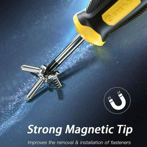 10 adet güçlü manyetik kaymaz hassas tornavida seti ev aracı ile Magnetizer ve sert çanta OEM özelleştirilebilir - Product Image 4