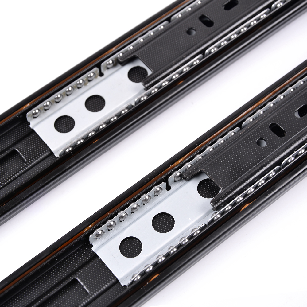 Best Selling 45mm soft closing ball baering drawer slide undermount telescopic drawer slide for Kitchen cabinet