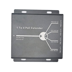 Power <strong>Over</strong> <strong>Ethernet</strong> Switch 4 Port 10/100M IEEE802.3af for <strong>IP</strong> Camera PoE Extender Repeater - Product Image 6