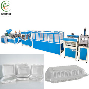 Tipo de EE. UU. 9*6 plástico blanco 206 Rectangular con bisagras Clamshell contenedor de embalaje de alimentos caja de almuerzo que hace la máquina de formación automática - Product Image 1