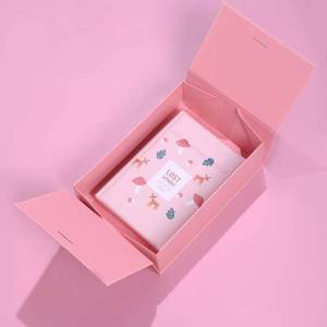 Personalizzabile Logo nastro farfalla tinta unita pieghevole confezione regalo semplice doppia porta rettangolare vento asettico spugna fodera - Product Image 3