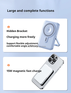 OEM/ODM Hot Selling 10000mAh Mobile Phone Watch Magnetic Wireless Power Bank With Built-in Holder Suitable for <strong>Apple</strong> Watch