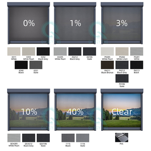 ظلة التعتيم التلقائي الميكانيكيه البريدي المسار الستائر pvc حديقة الباحة يندبروف أنبوبي موتور البريدي شاشة في الهواء الطلق نافذة يمكن طيها ولفها - Product Image 4