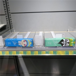 Automatico regolabile caricato a molla tabacco portasigarette espositore per armadietto prodotto divisore vassoio sistema corsia scaffale Pusher - Product Image 3