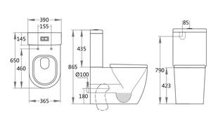 オーストラリア標準トイレ透かしバスルーム壁掛けトイレスイートモジュラーハウス小型トイレ