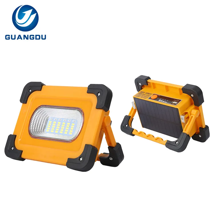 High Power Gegoten Aluminium Portable Solar Lamp Oplaadbare Waterdichte Outdoor Ip40 36W 65W Led Camping Licht