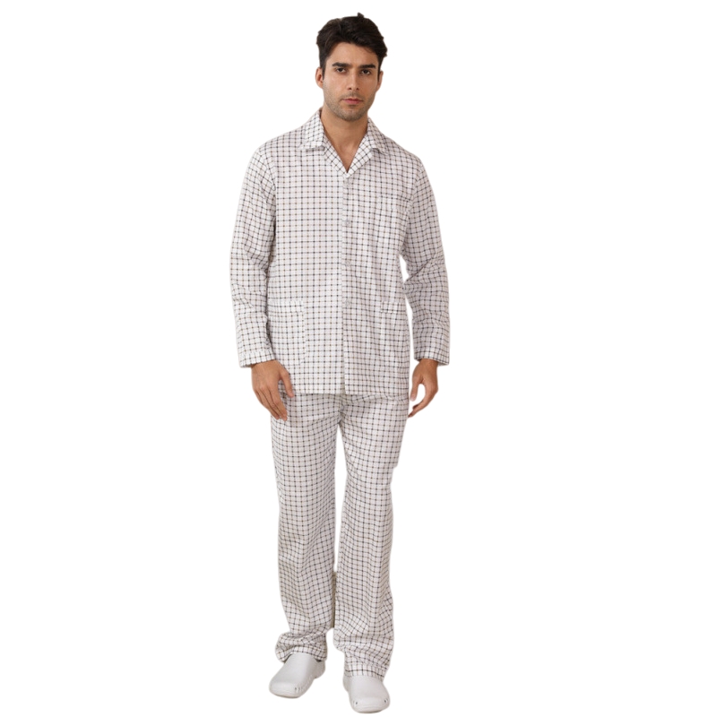 Costume homme à carreaux jaune (manches longues)