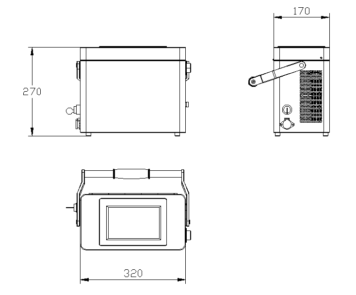 Hand-held fiber laser printer for large-scale equipment laser marking