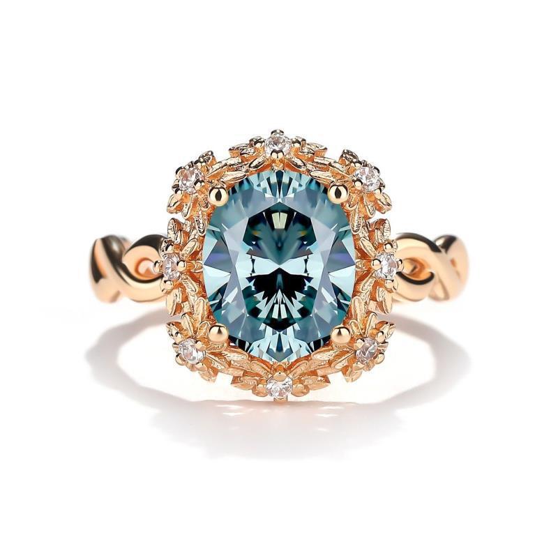 Bague diamant vert K870