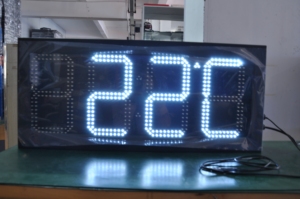 Outdoor Waterproof 16&quot; Inch Digital Led Street Clock LED Time and <strong>Temperature</strong> Signage Display Countdown Function Scoreboard - Product Image 3