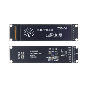 Parlaklık/gri tonlama kontrolü ile 2.08 inç OLED ekran modülü-256x64 piksel SH1122 sürücü SPI arayüzü (7-Pin)