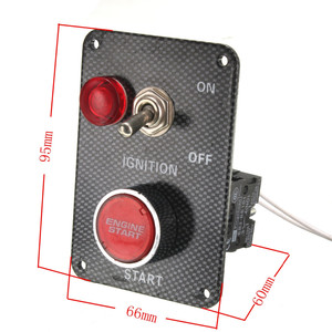 Pannello interruttore accensione auto da corsa pulsante avviamento avviamento motore LED attiva/disattiva - Product Image 6