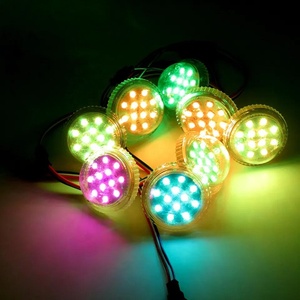 Indirizzabile WS2811 IC 35mm LED Pixel Module Light 9leds/Pixel DC12V IP68 RGB Full Color Clear Cover 13.5mm/xConnnect Pigtails - Product Image 5