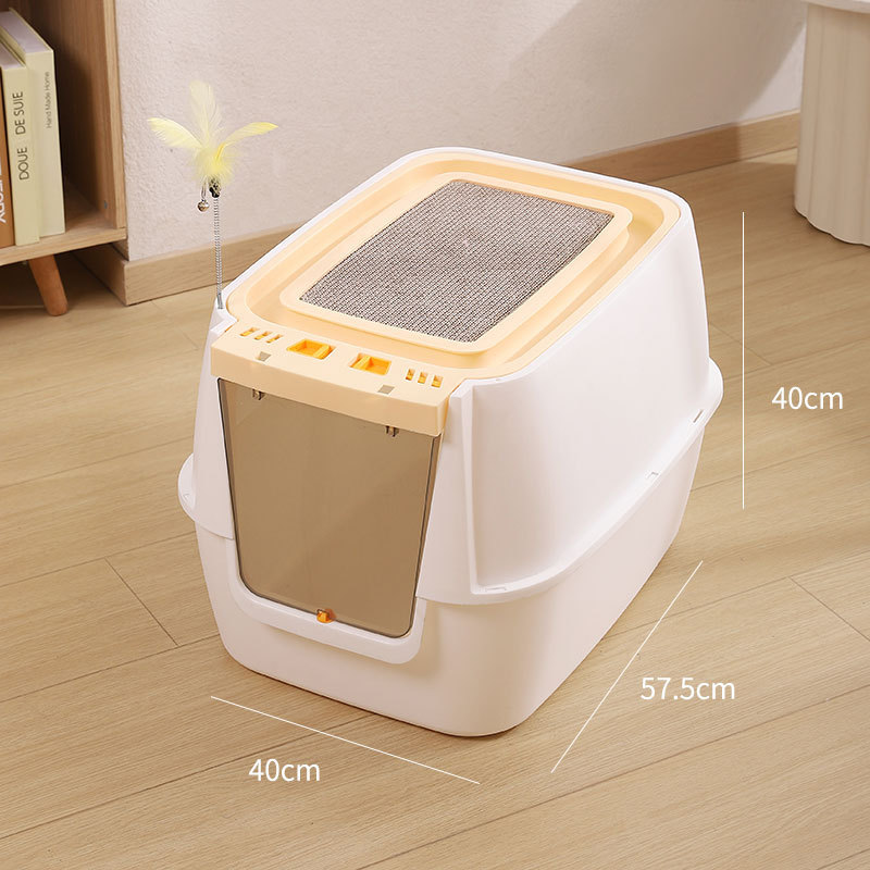 Orange flip-top cat scratching post