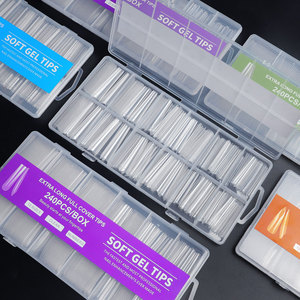 Wholesale 240pcs French Acrylic Nail <strong>Tips</strong> Set Full Cover Gel X Stiletto Artificial Fingernails with Custom Logo 24pcs Per Unit - Product Image 4