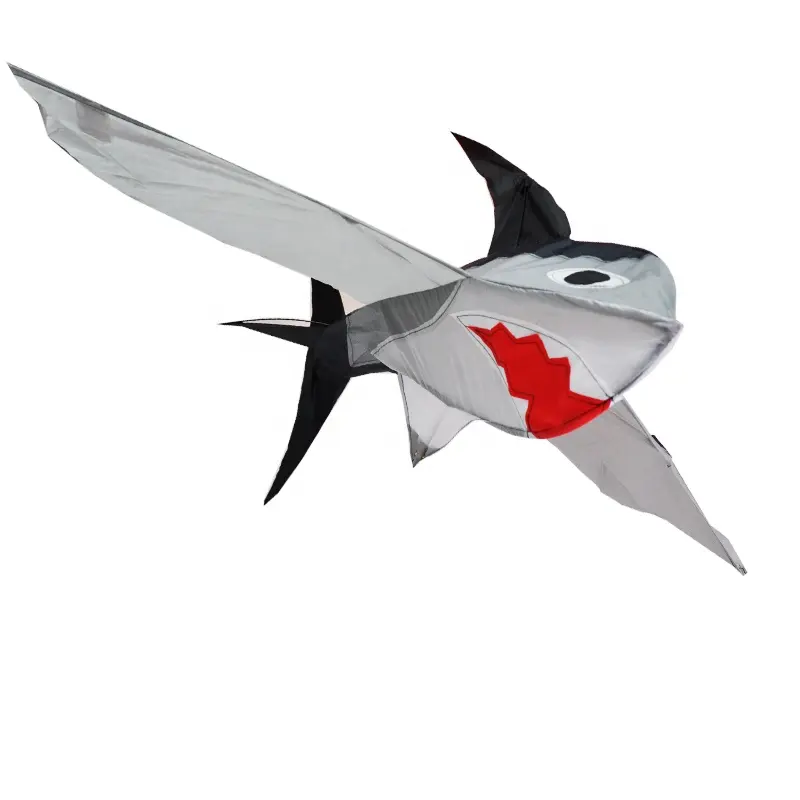 High quality easy flying outdoor Easy flying 3D Shark kites for kids
