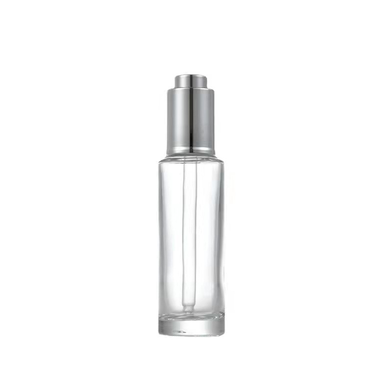 Clear with Silver Top