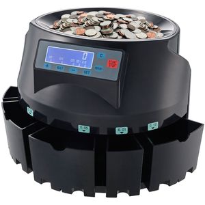 DB VEVOR高速美元硬币分拣机300硬币/分钟计数速度，带液晶显示器和滚筒硬币计数器和包装纸 - Product Image 1