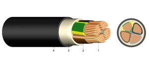 Fabrika üretim çoklu renkler PVC yalıtım PVC dış kılıf çok çekirdekli 1.5-500mm2 600/1000 V NYY-J / NYY-O kablo - Product Image 5