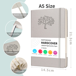 Venta al por mayor logotipo personalizado planificador Tapa dura A5 escuela impresión promoción diario PU cuaderno de cuero con correa elástica - Product Image 2